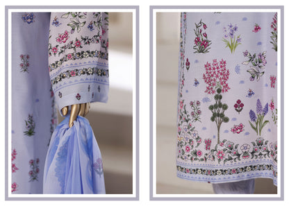 Light Blue Kaftan 3-Piece Suit - Sadabahar Coll'26