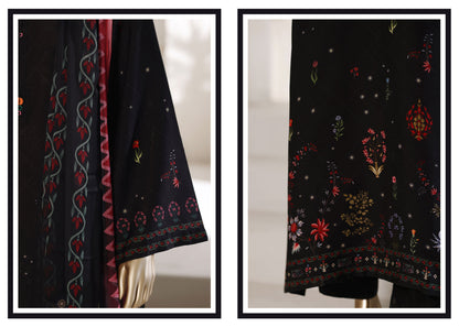 Embroidered Kaftan 3-Piece Suit - Sadabahar Coll'26