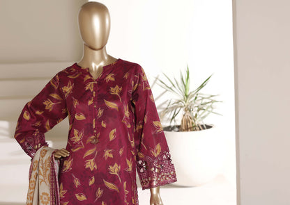 New Malika By Sada Bahar Stitched 3 Piece Emb Lawn With Shalwar Suit