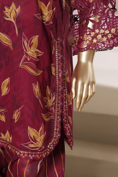 New Malika By Sada Bahar Stitched 3 Piece Emb Lawn With Shalwar Suit