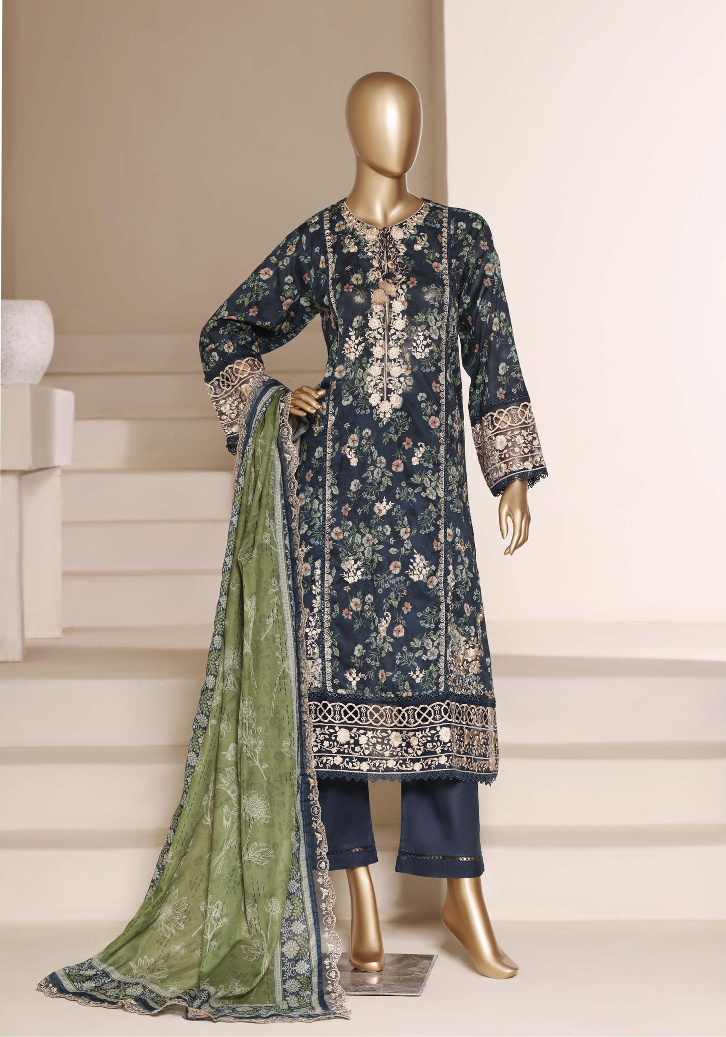 Sada Bahar Stitched 3 Piece Festive Emb Vol-02 Suit