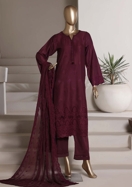 Sadabahar 3D Laser Work Chikankari Stitched 3 Piece Suit Festive Collection