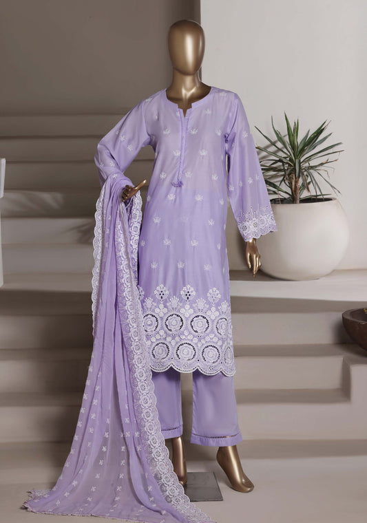 Sadabahar 3D Laser Work Chikankari Stitched 3 Piece Suit Festive Collection