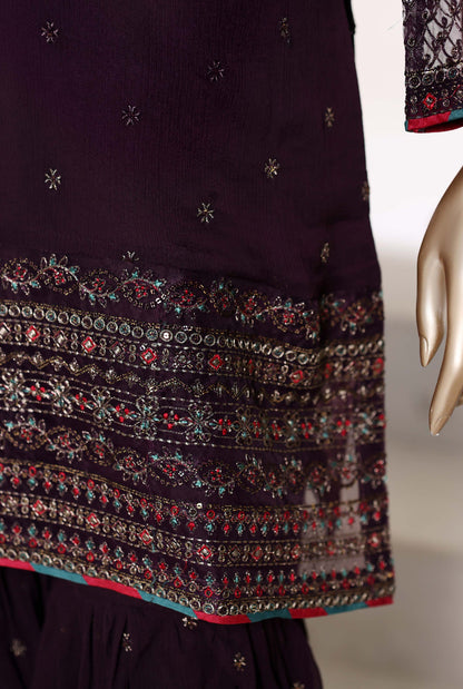 Afsanay by Sadabahar Embroidered Chiffon Stitched 3 Piece Suit
