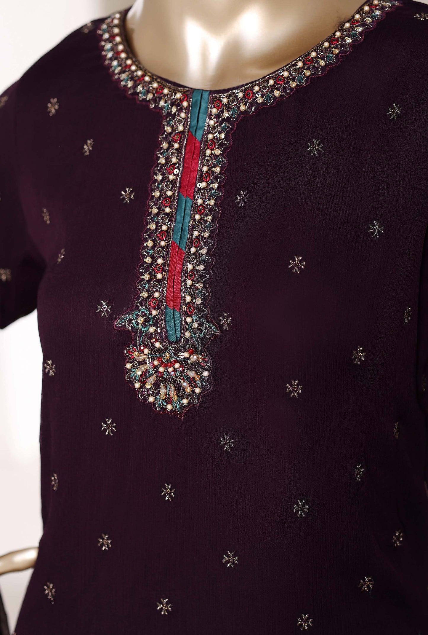 Afsanay by Sadabahar Embroidered Chiffon Stitched 3 Piece Suit
