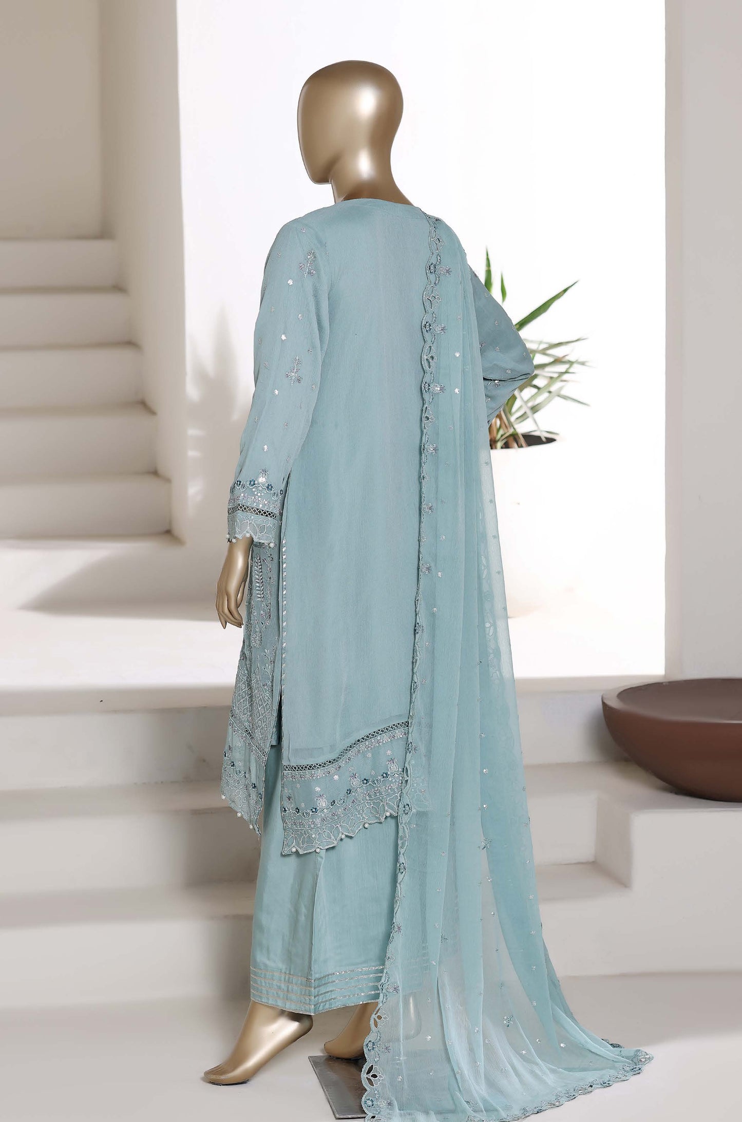 Afsanay by Sadabahar Embroidered Chiffon Stitched 3 Piece Suit
