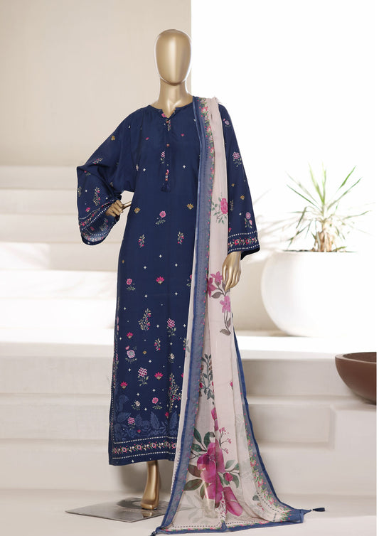 Embroidered Kaftan 3-Piece Suit - Sadabahar Coll'26