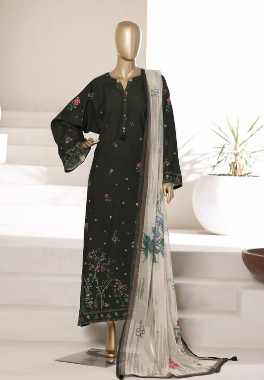 Embroidered Kaftan 3-Piece Suit - Sadabahar Coll'26