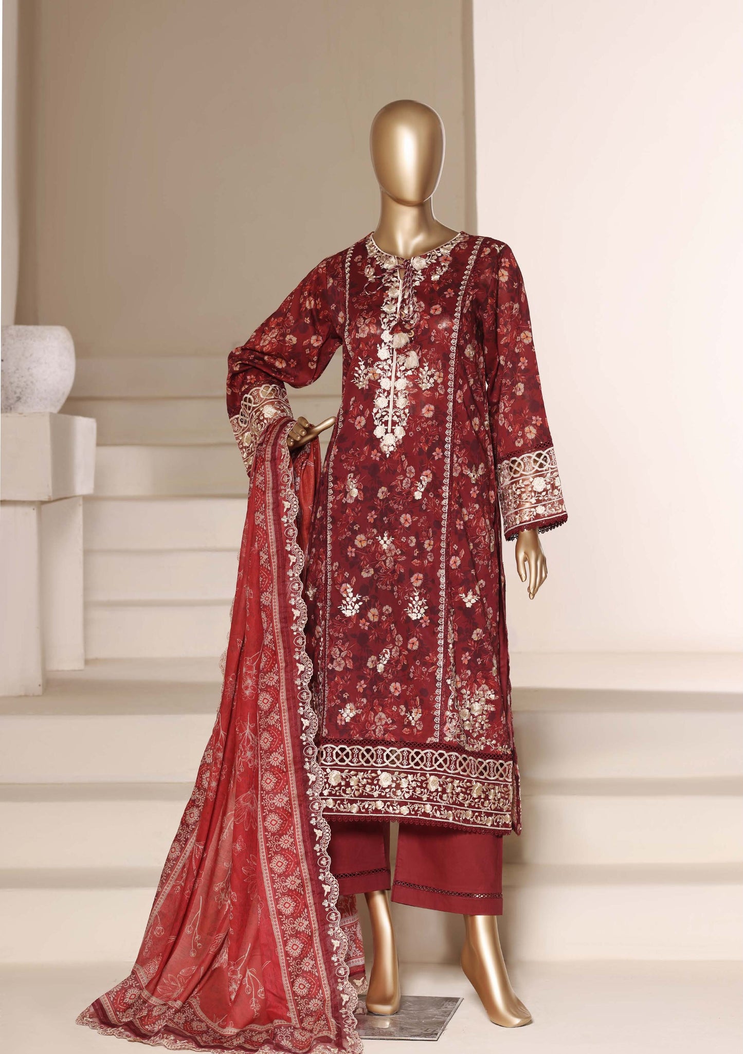 Sada Bahar Stitched 3 Piece Festive Emb Vol-02 Suit