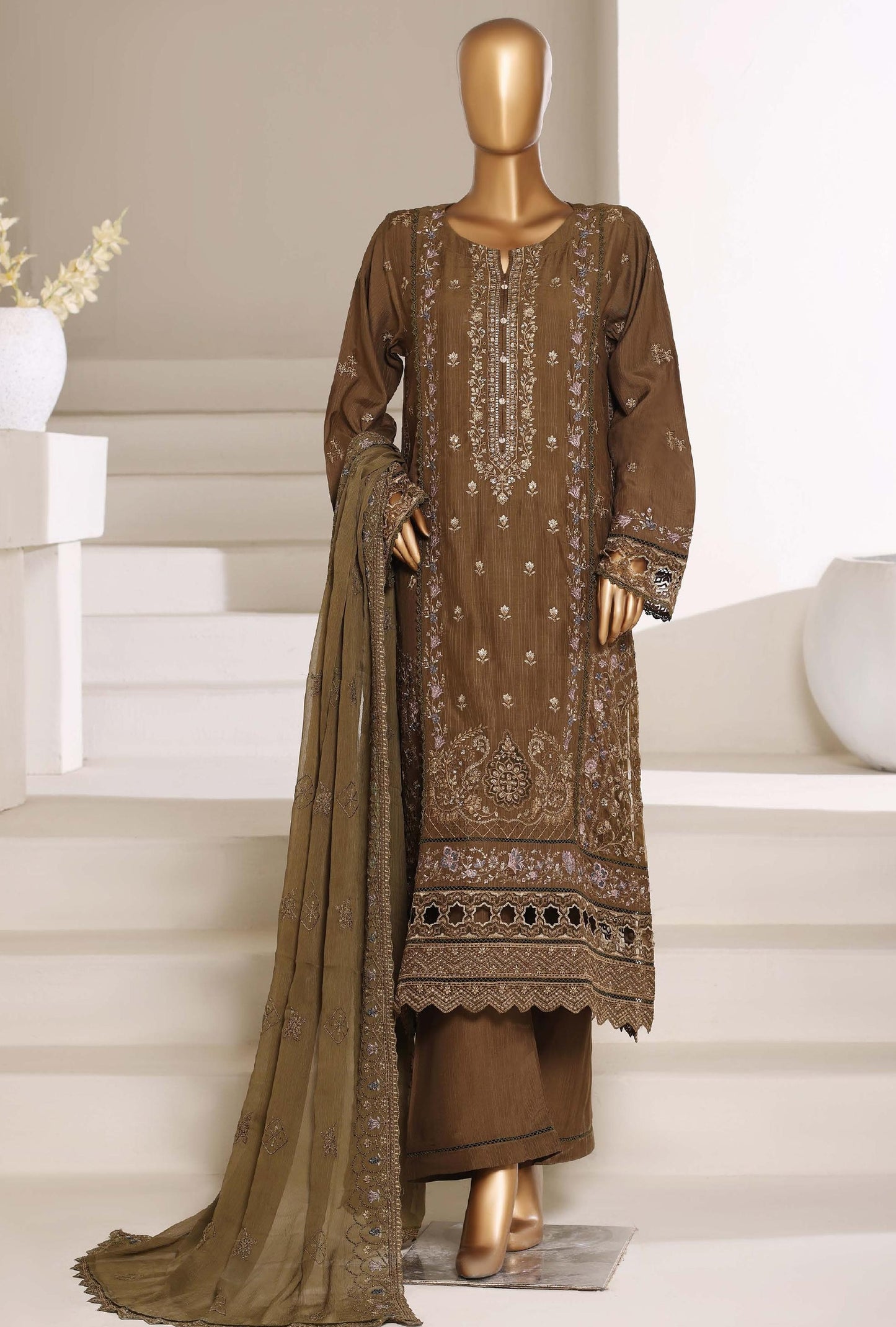 Sada Bahar Stitched 3 Piece Luxury Emb Festive Vol-01