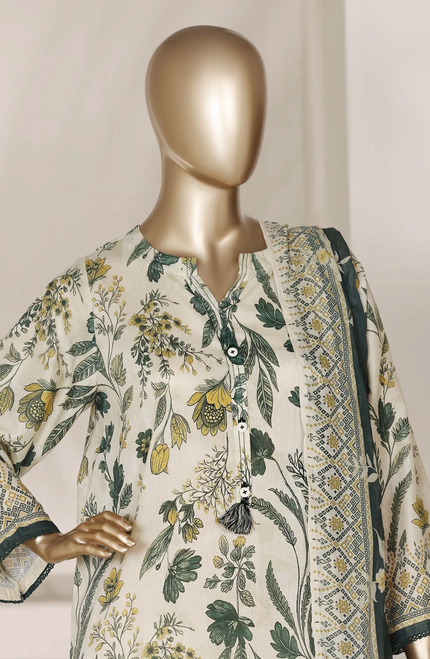 Sadabahar Printed Lawn Stitched 3 Piece Suit