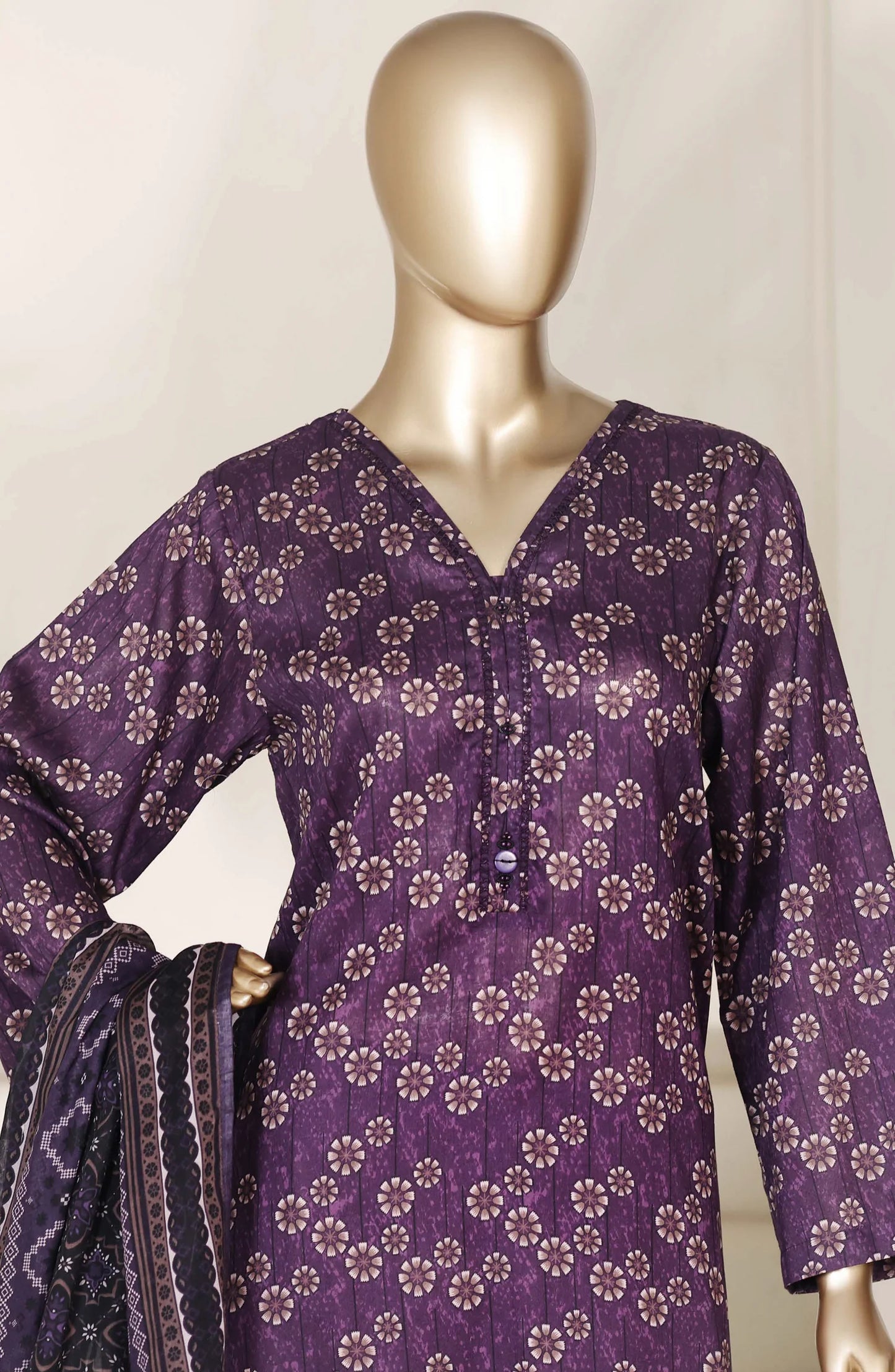 Sadabahar Printed Lawn Stitched 3 Piece Suit