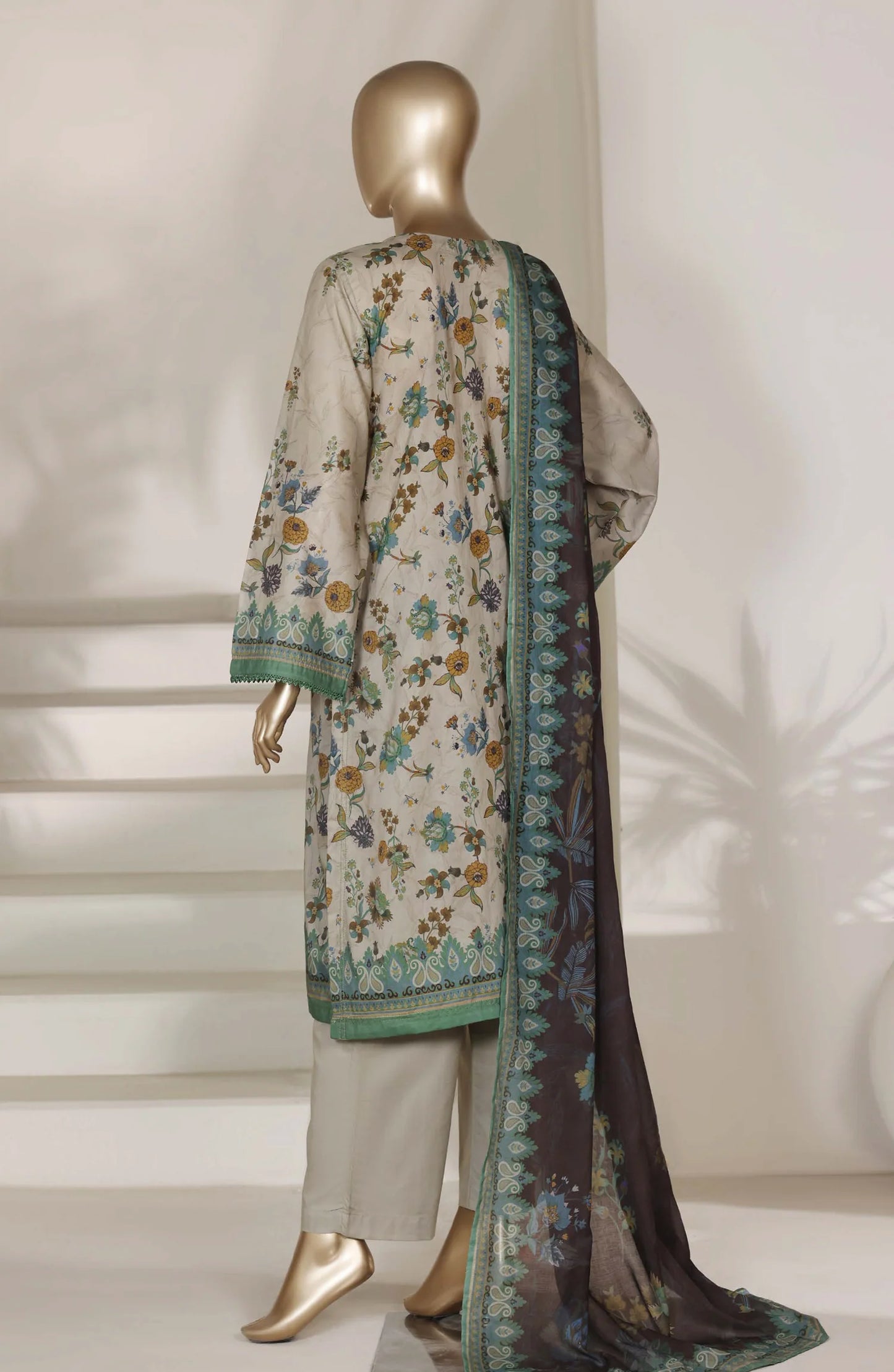 Sadabahar Printed Lawn Stitched 3 Piece Suit