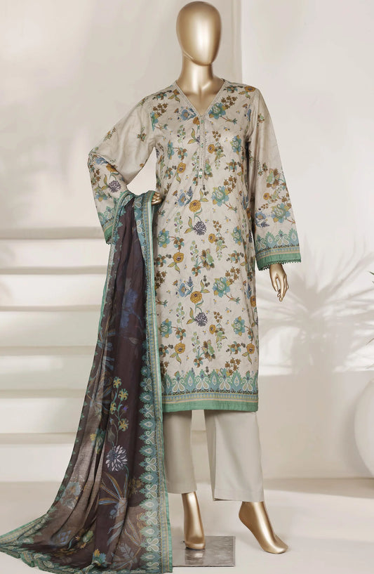 Sadabahar Printed Lawn Stitched 3 Piece Suit