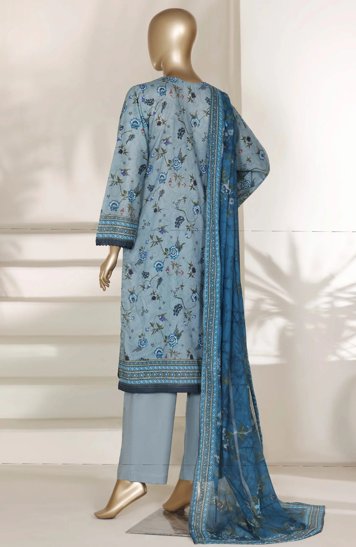Sadabahar Printed Lawn Stitched 3 Piece Suit