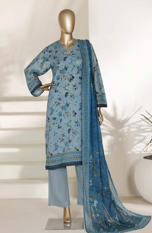 Sadabahar Printed Lawn Stitched 3 Piece Suit