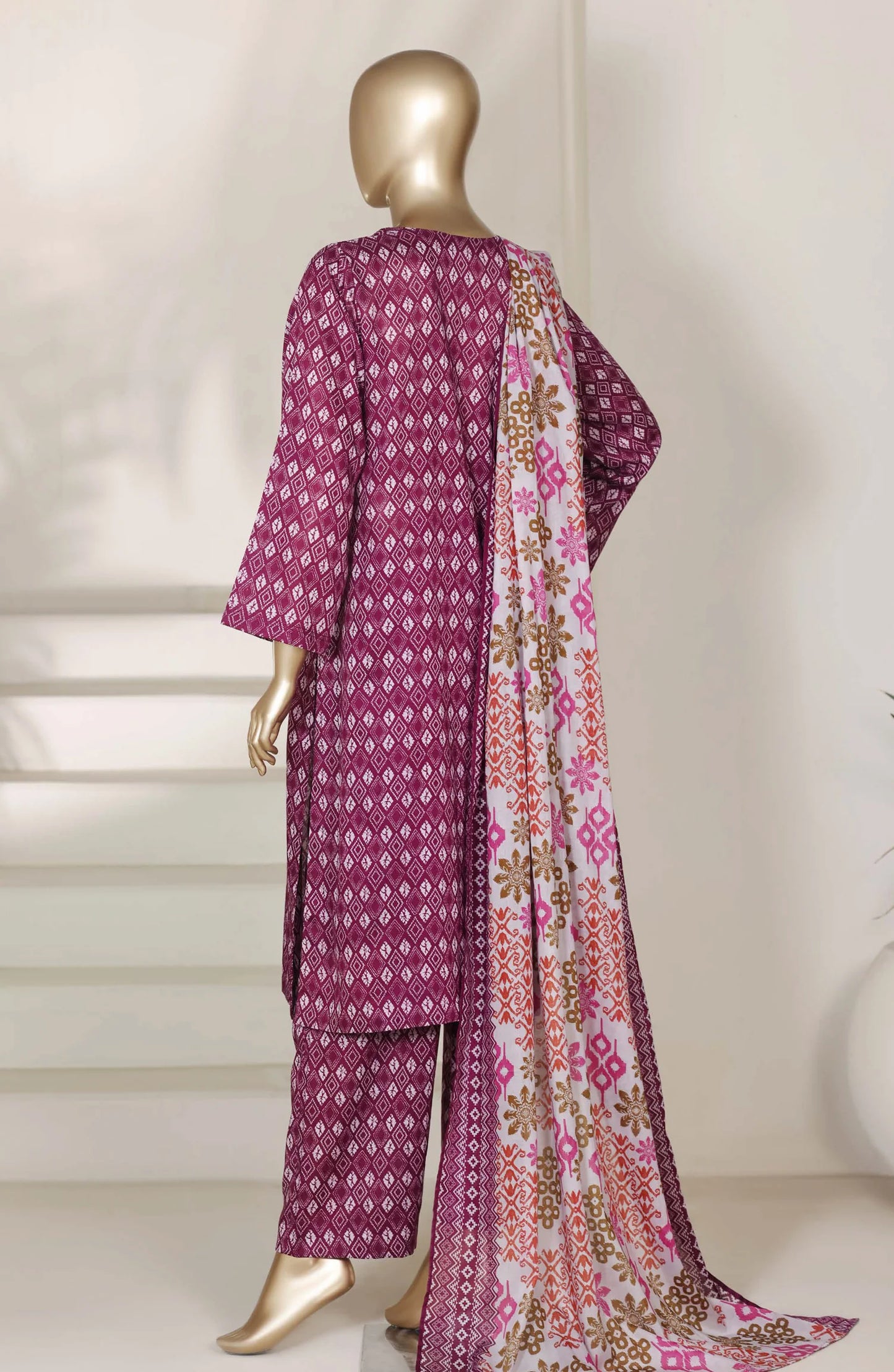 Sadabahar Printed Lawn Stitched 3 Piece Suit