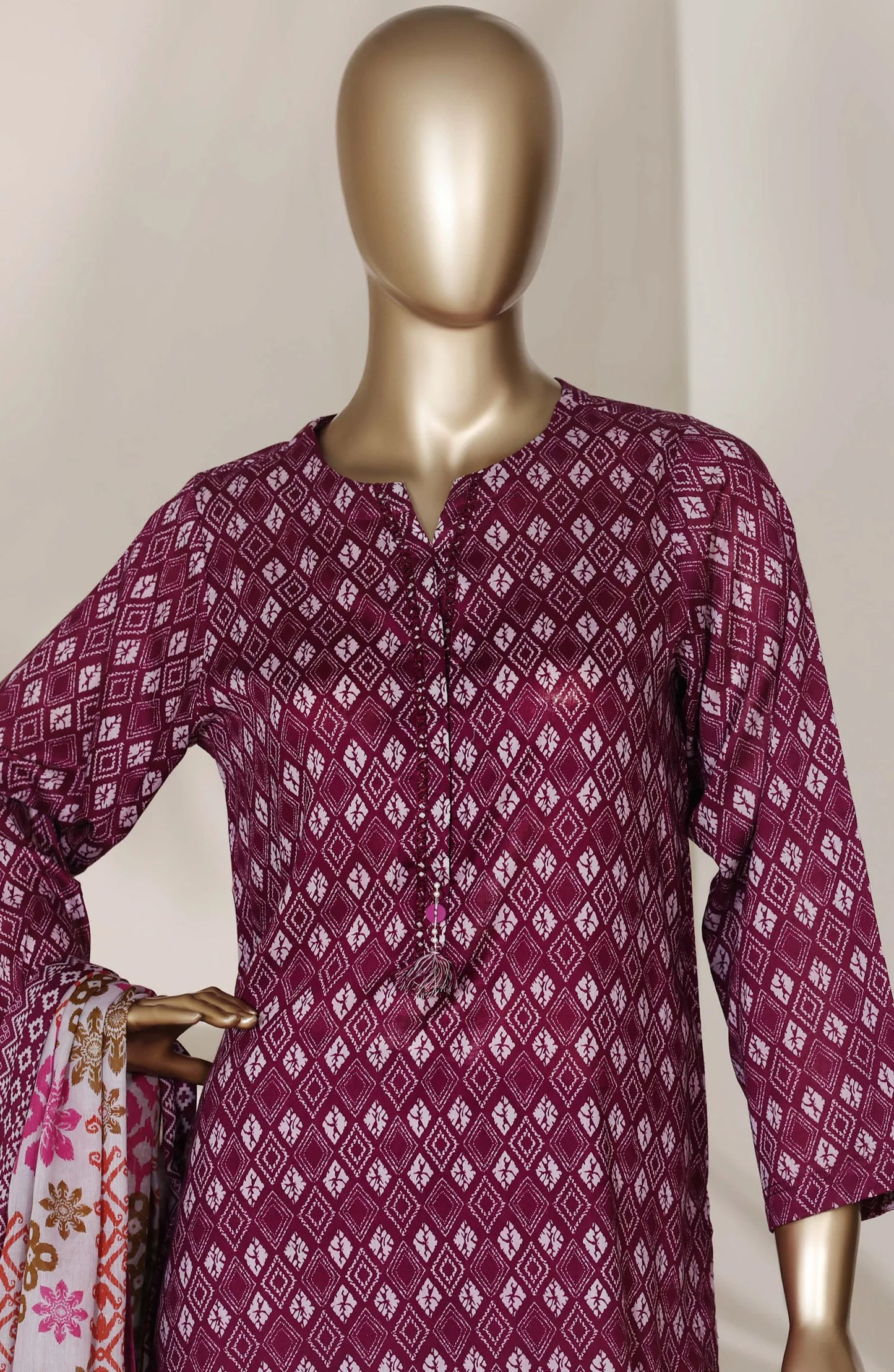 Sadabahar Printed Lawn Stitched 3 Piece Suit