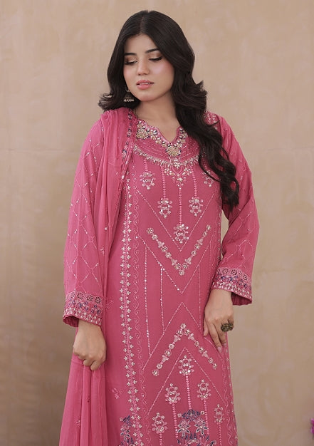 Sadabahar Exclusive 3-Piece Festive Suit - Luxury Embroidered Elegance