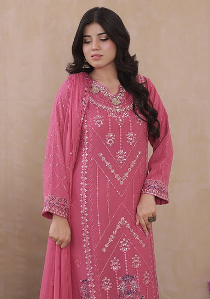 Sadabahar Exclusive 3-Piece Festive Suit - Luxury Embroidered Elegance