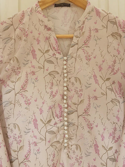 THREE PIECE PREMIUM DIGITAL PRINTED PURE LAWN SHIRT, PANT AND SILK DUPATTA S107369