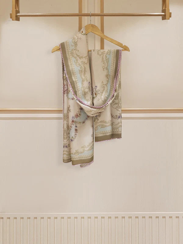 THREE PIECE PREMIUM DIGITAL PRINTED PURE LAWN SHIRT, PANT AND SILK DUPATTA S107369