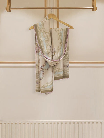 THREE PIECE PREMIUM DIGITAL PRINTED PURE LAWN SHIRT, PANT AND SILK DUPATTA S107369