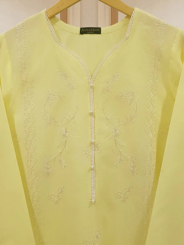 TWO PIECE FINE PIMA FULLY EMBROIDERED SHIRT WITH DUPATTA S107570 135.00 AED