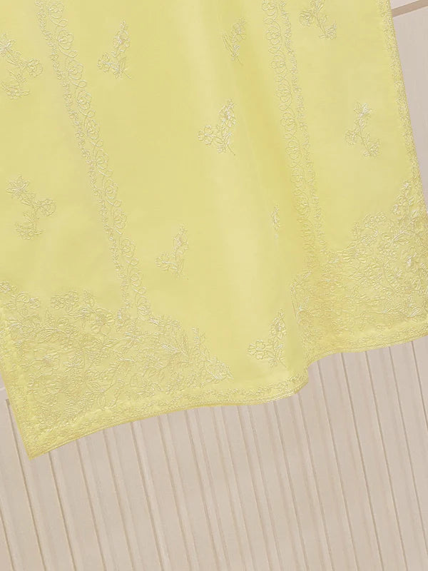 TWO PIECE FINE PIMA FULLY EMBROIDERED SHIRT WITH DUPATTA S107570 135.00 AED