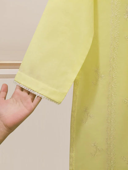 TWO PIECE FINE PIMA FULLY EMBROIDERED SHIRT WITH DUPATTA S107570 135.00 AED