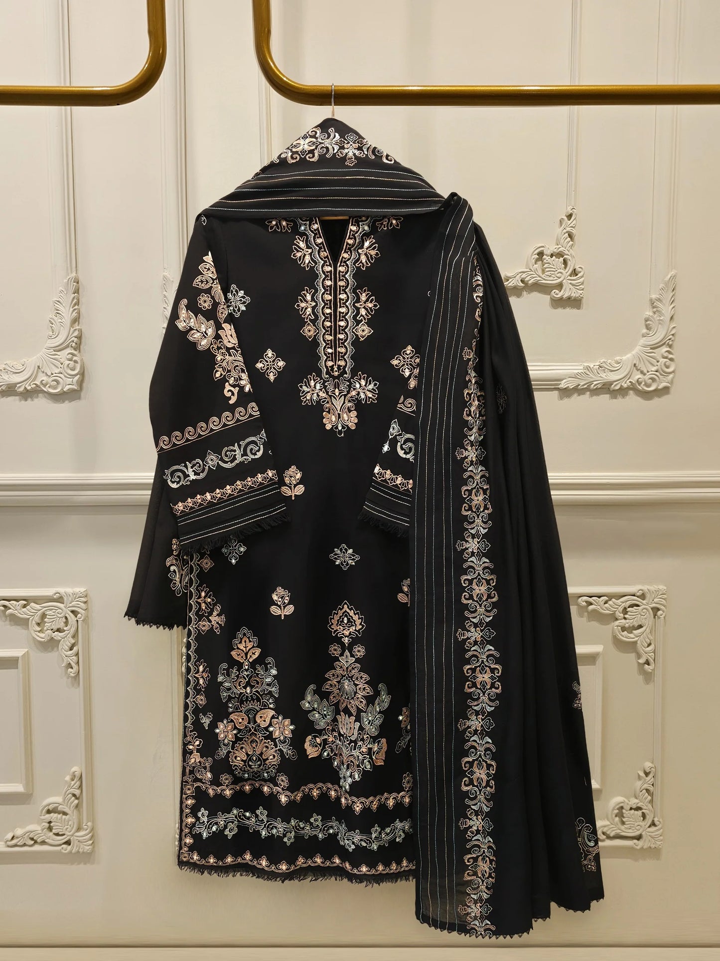 2 Piece - Embroidered Kora Cotton Suit S112807