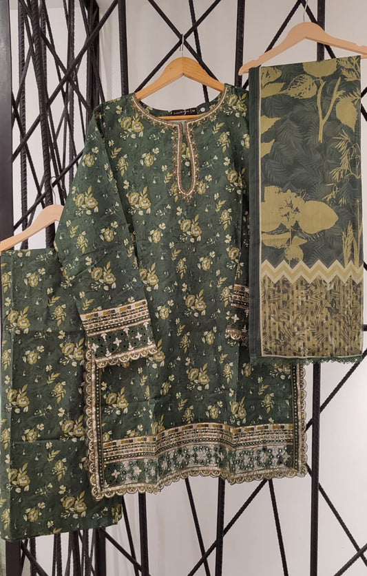 SADABAHAR Malika Lawn 3Pc Pret Collection'25 Vol.2