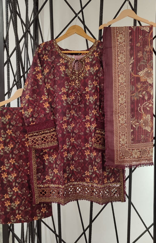 SADABAHAR Malika Lawn 3Pc Collection