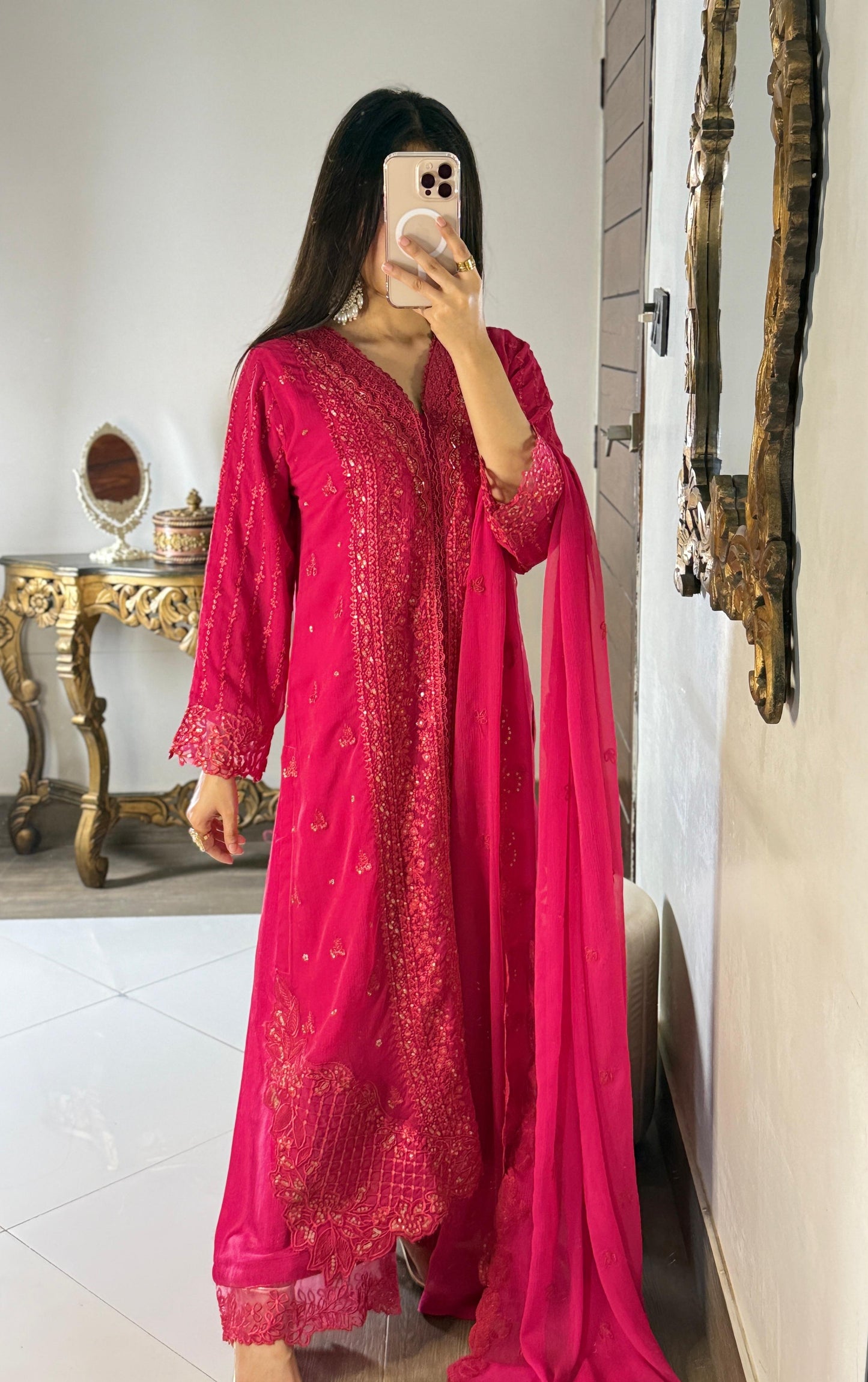 3-Piece Heavy Embroidered Chiffon Collection