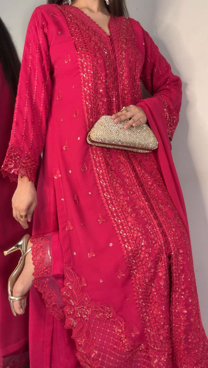3-Piece Heavy Embroidered Chiffon Collection