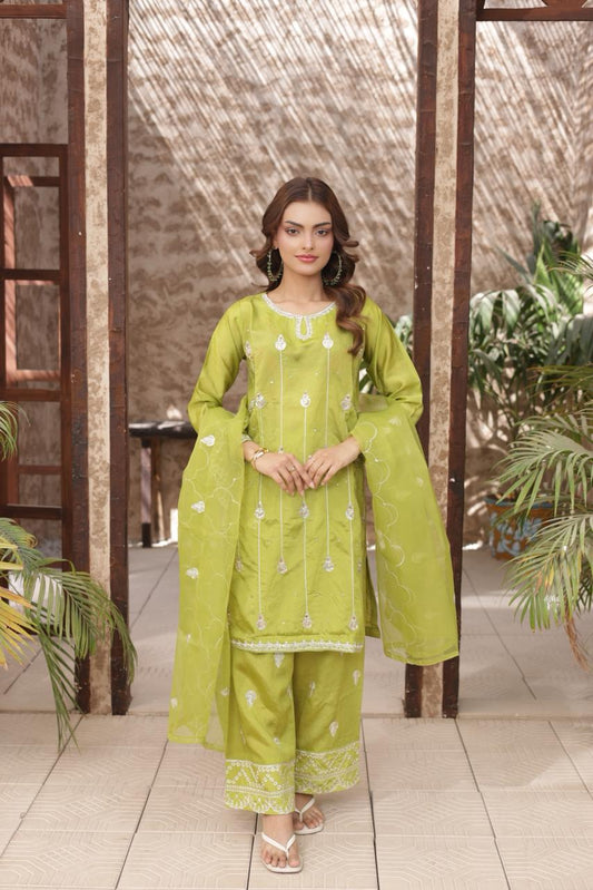 FATIMA NEHAL PREMIUM SHEESHA SILK EMBROIDERED 3 PEICE SUIT