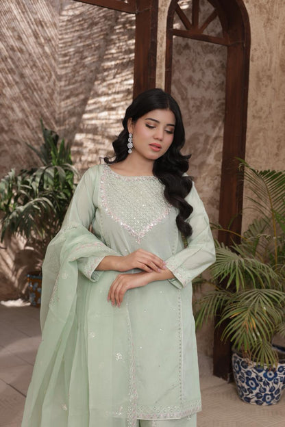 FATIMA NEHAL premium silk embroided 3 peice suit