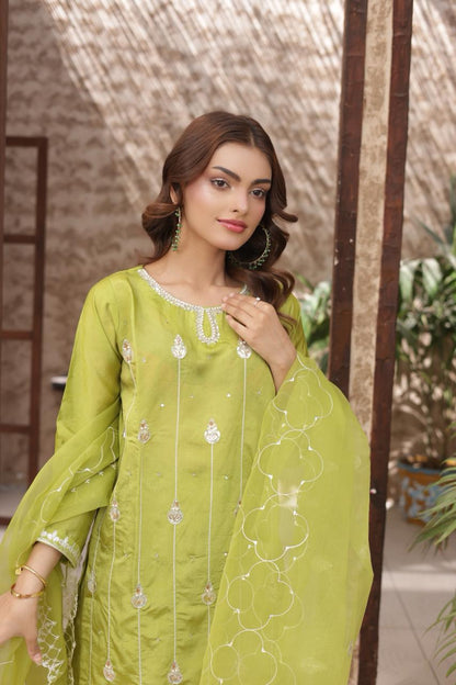 FATIMA NEHAL PREMIUM SHEESHA SILK EMBROIDERED 3 PEICE SUIT