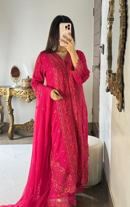 3-Piece Heavy Embroidered Chiffon Collection