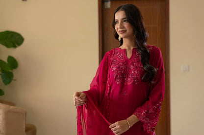 CHIFFON 3 PIECE COLLECTION ROWSILK PLAZO
