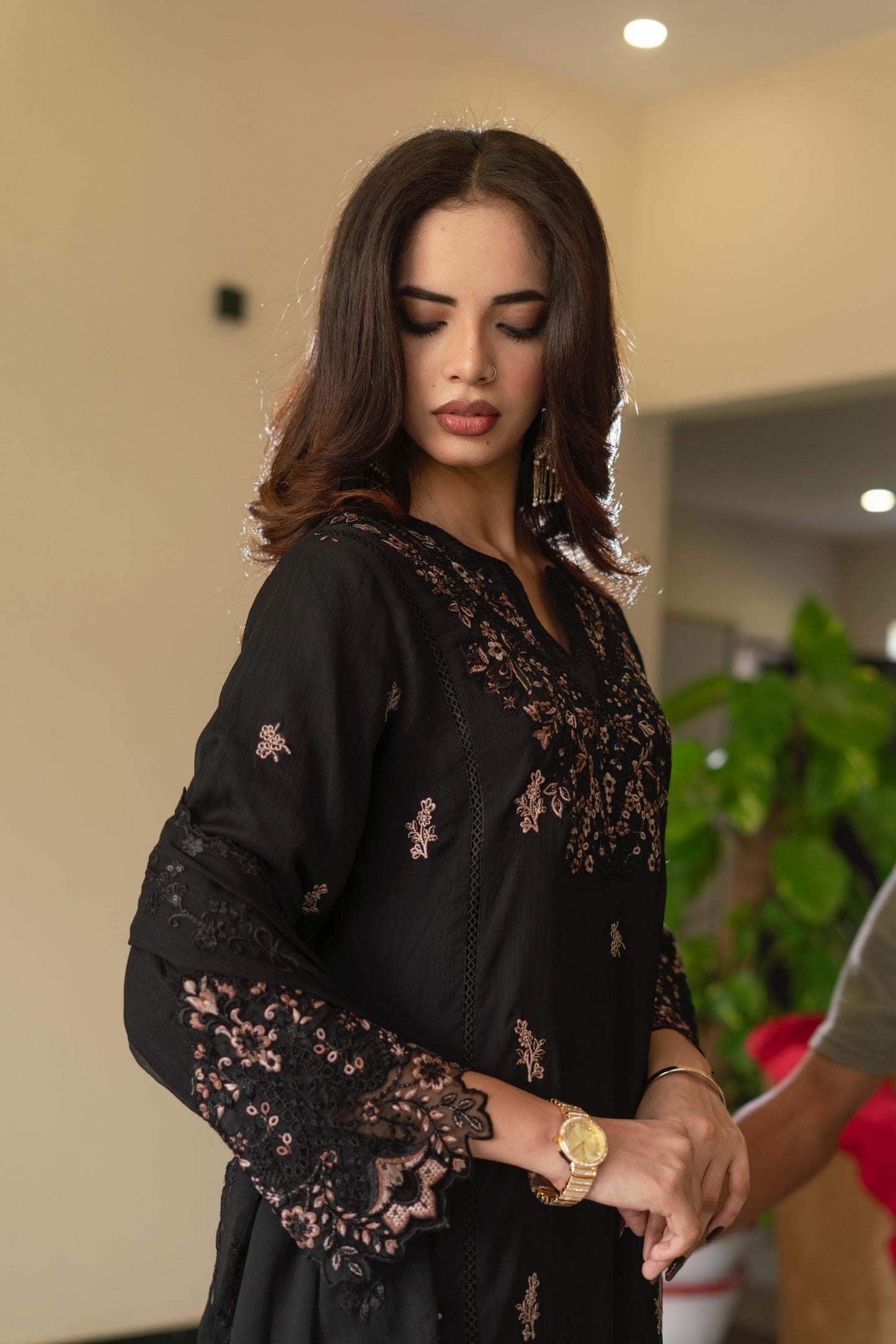 CHIFFON 3 PIECE COLLECTION ROWSILK PLAZO