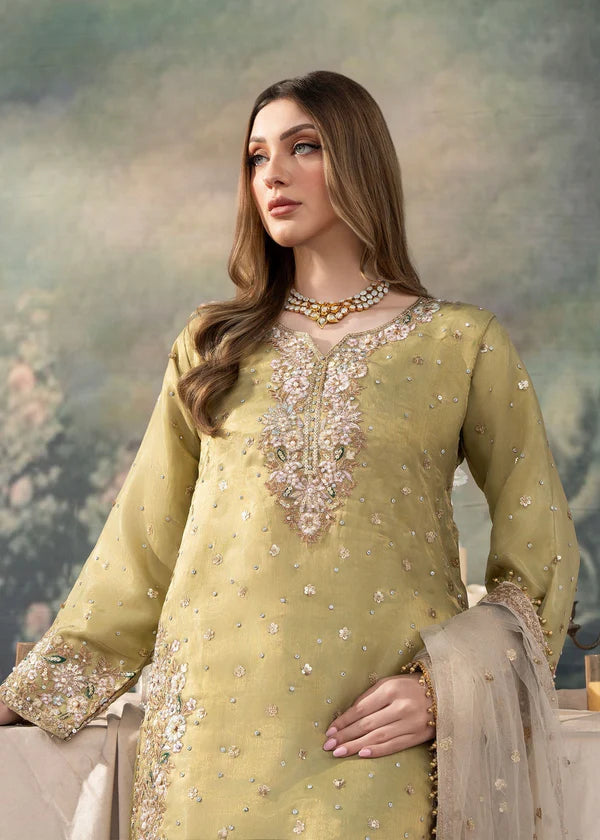 HASEENS SEVGI LUXURY EMBROIDED COTTON NET 3 PEICE SUIT