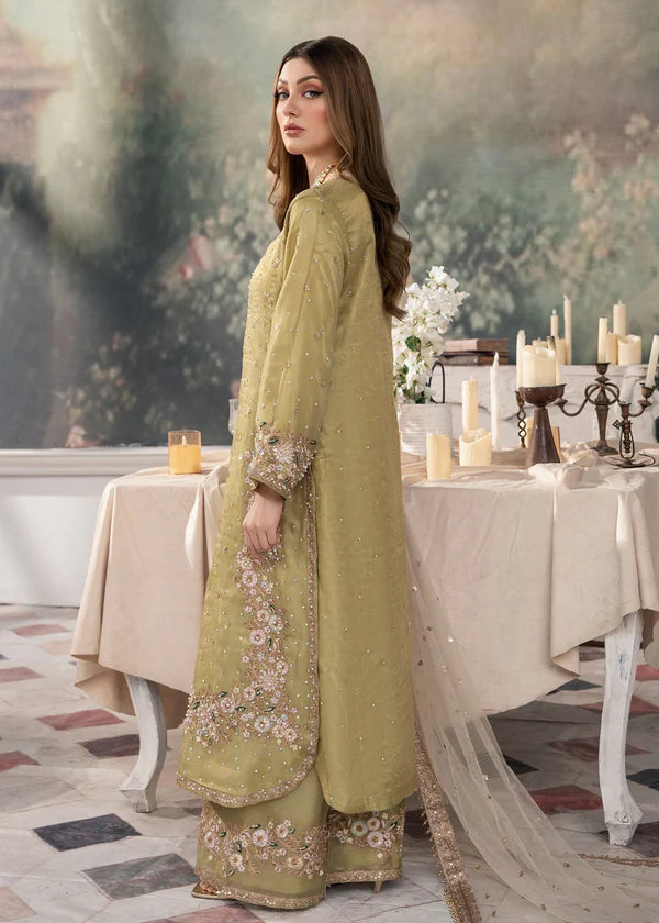 HASEENS SEVGI LUXURY EMBROIDED COTTON NET 3 PEICE SUIT