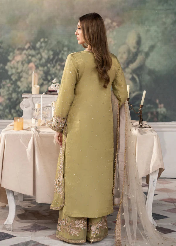 HASEENS SEVGI LUXURY EMBROIDED COTTON NET 3 PEICE SUIT