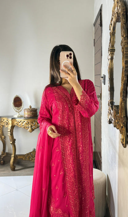 3-Piece Heavy Embroidered Chiffon Collection