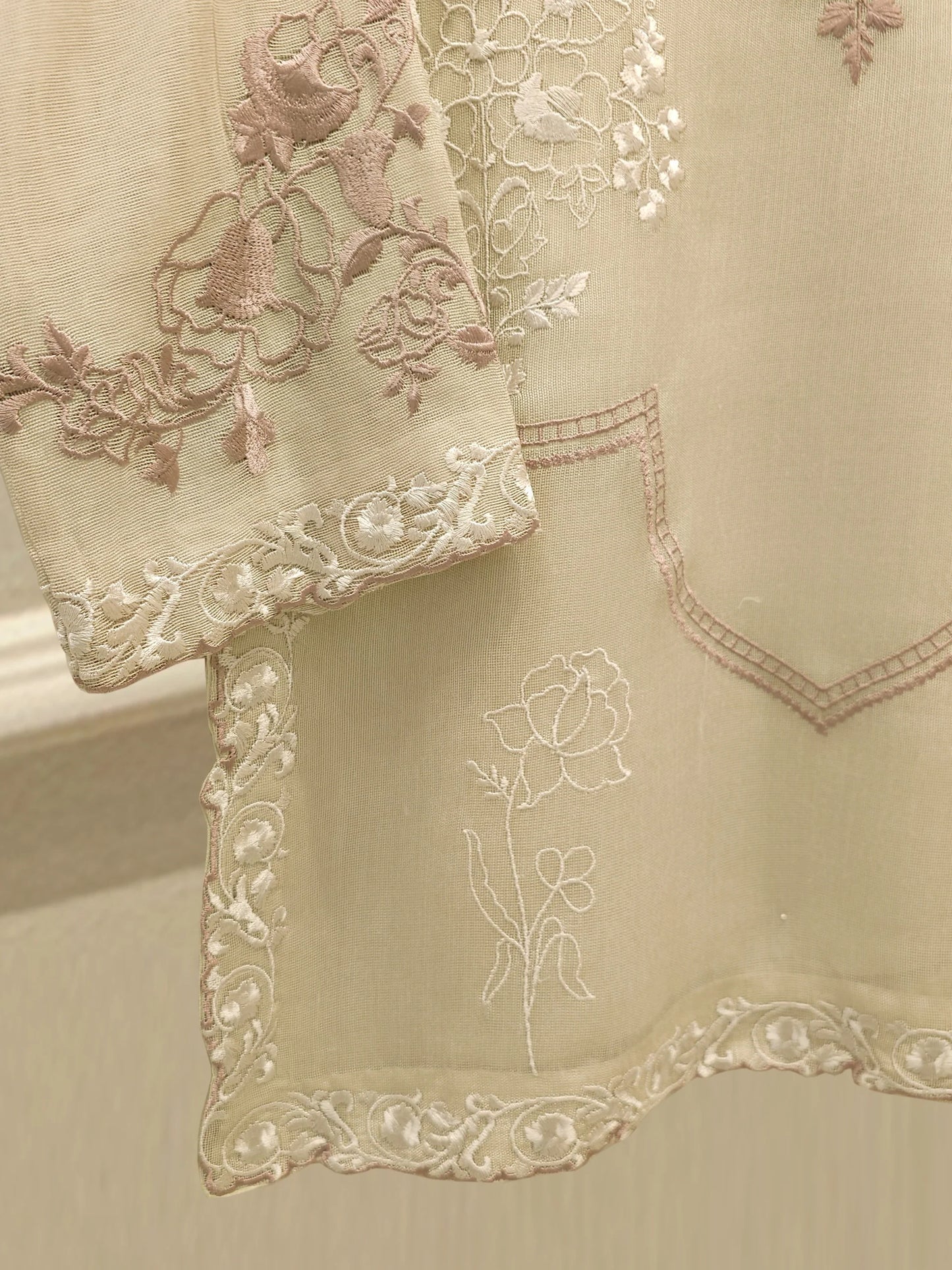 3 Piece - Pure Embroidered Cotton Net Suit S112963