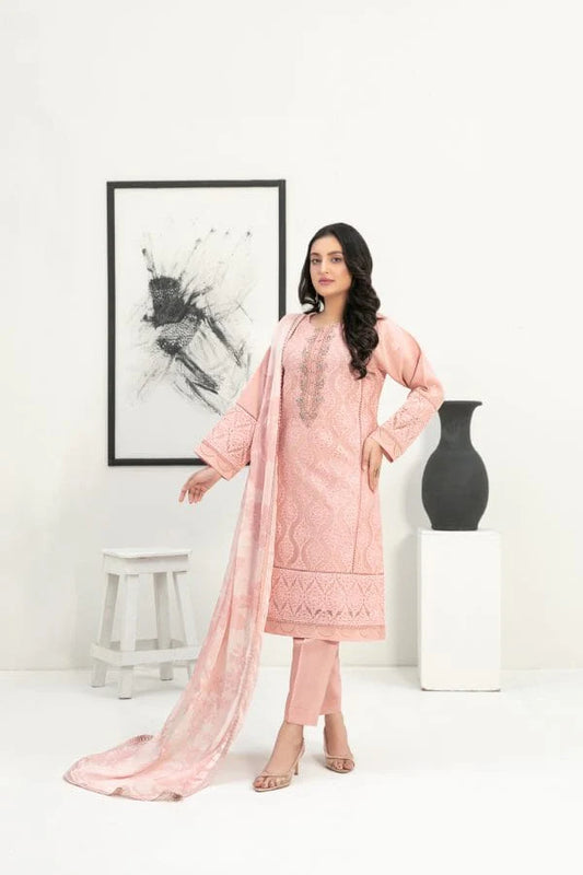 DELIA by Tawakkal 3 piece ready to wear suit D-8120