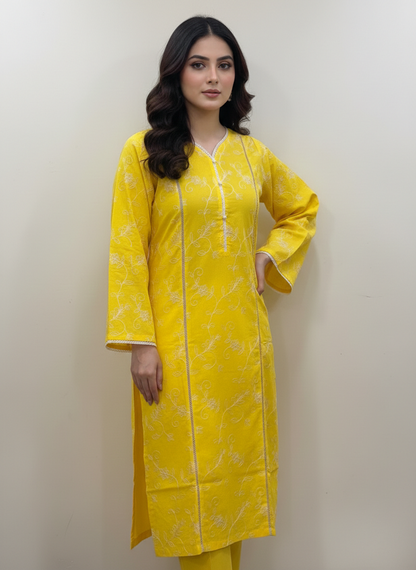 AGHA NOOR  luxury 2-Piece Embroidered Cotton Set