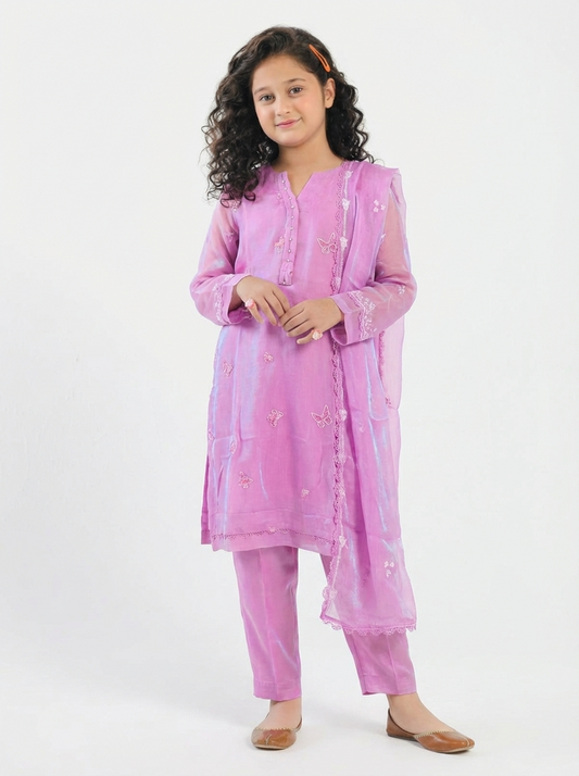 Agha Noor 3-piece Chiffon kids wear