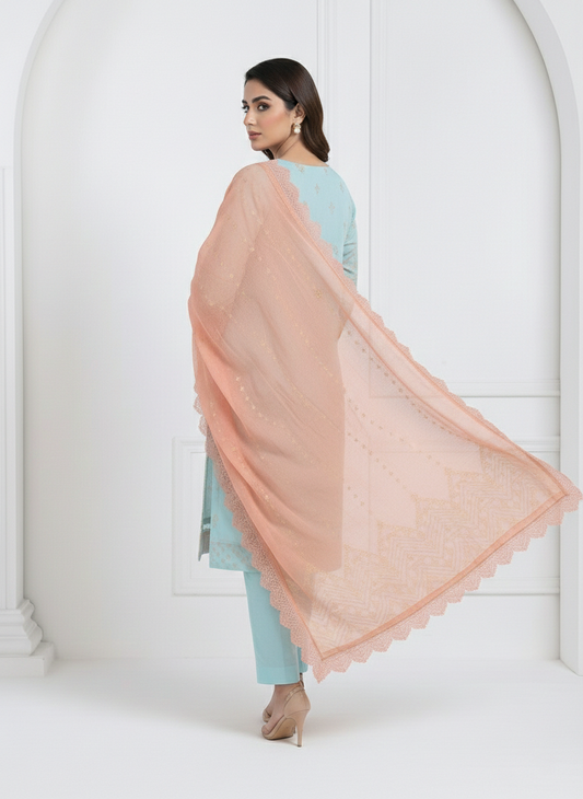 BIN SAEED Exclusive 3-Piece Festive Suit - Luxury Embroidered Elegance